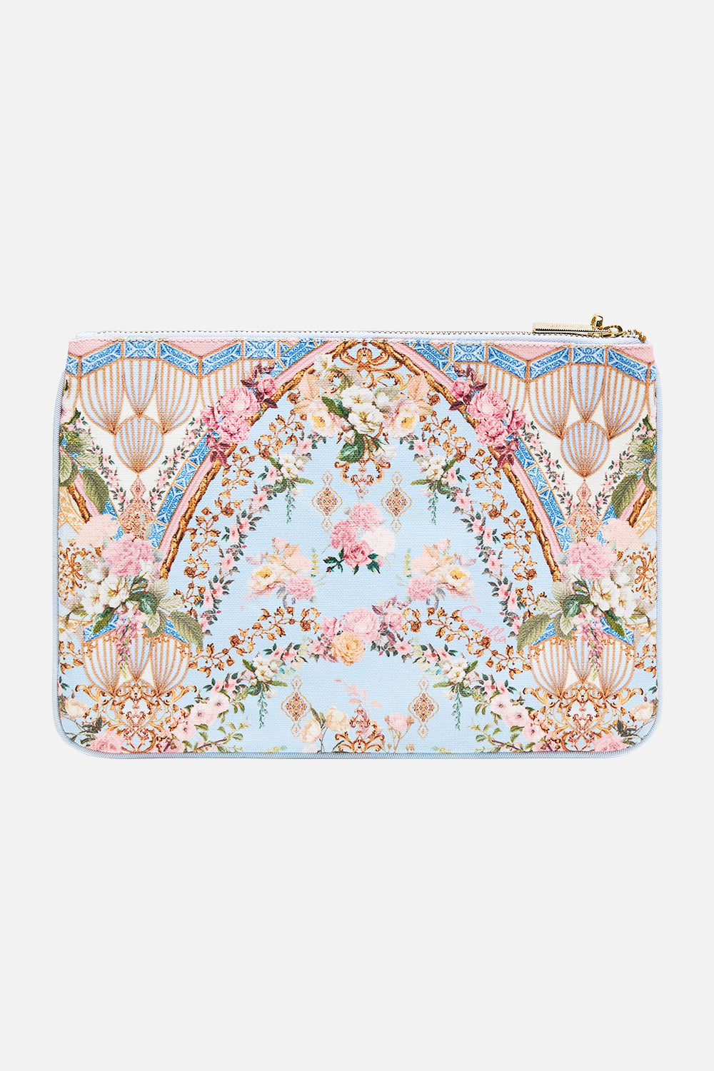 SMALL CANVAS CLUTCH TILED IN TIME