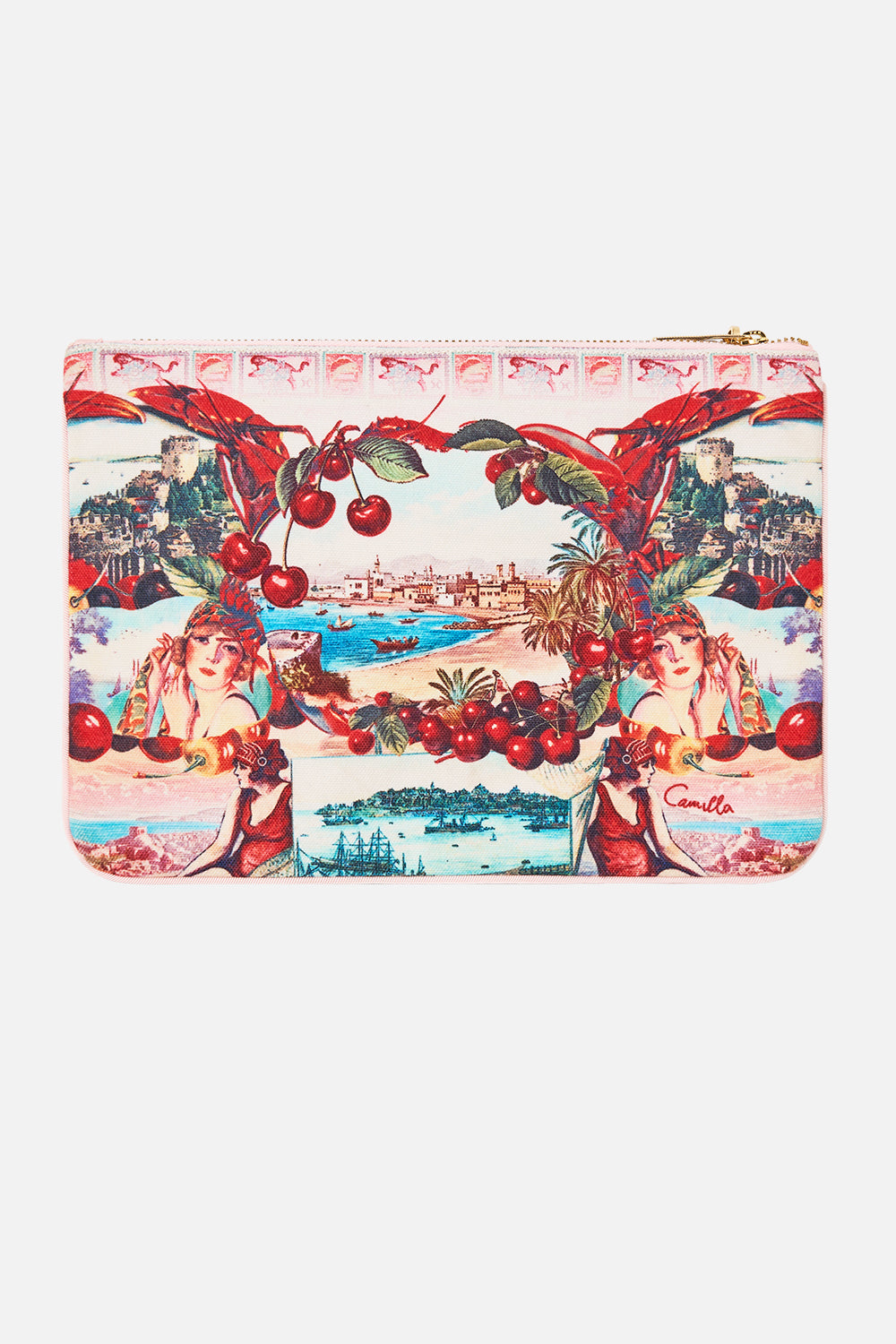 SMALL CANVAS CLUTCH NOTES FROM THE ROAD