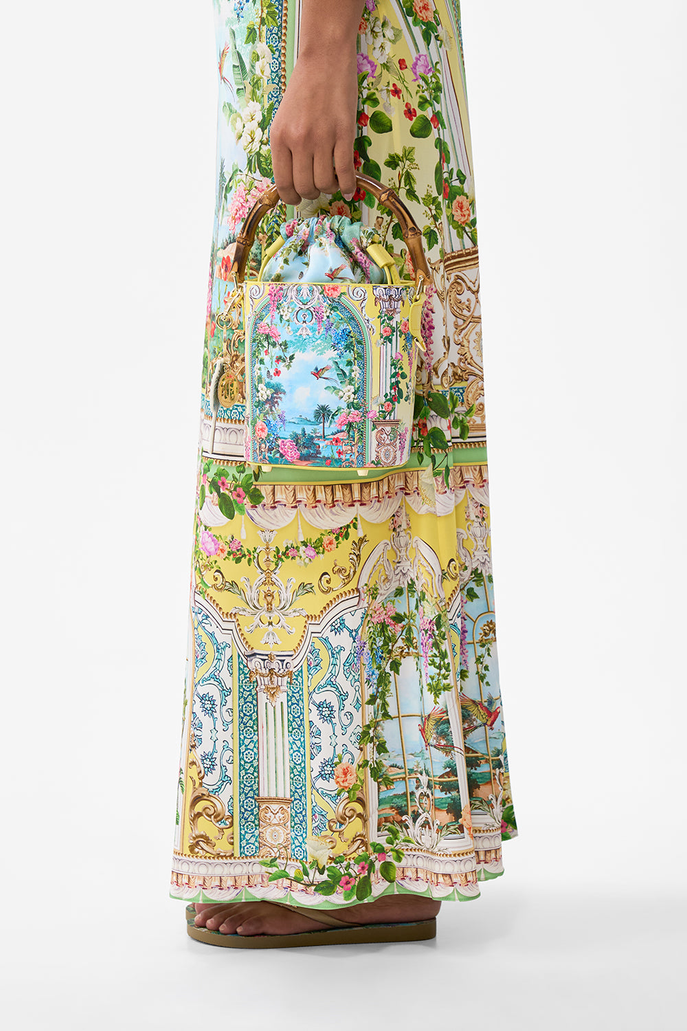 DRAWSTRING BUCKET BAG WITH KEYRING TALES OF TOPKAPI PALACE