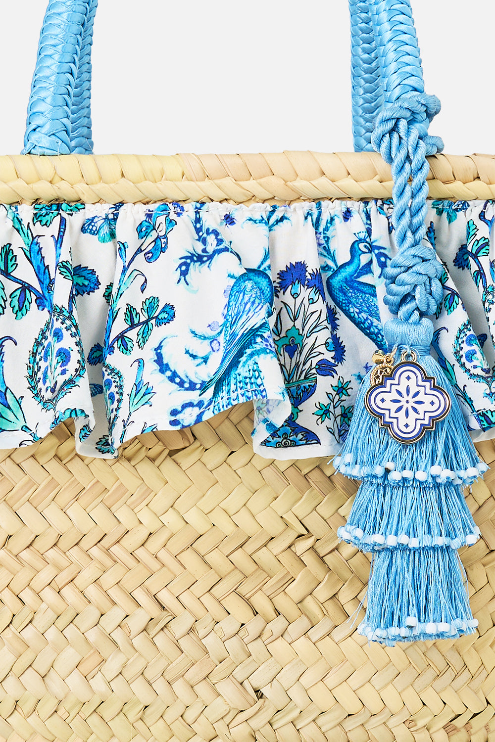 RAFFIA TOTE WITH FRILL EDGE ISNIK LULLABY