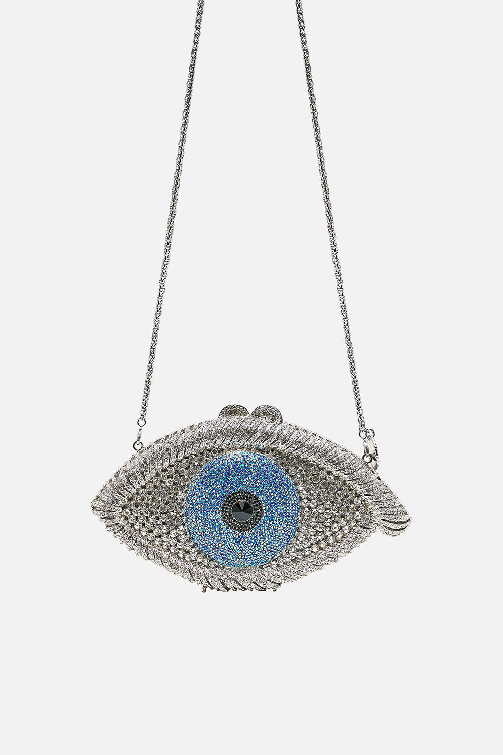 EMBELLISHED CRYSTAL EYE CLUTCH BAG CRYSTAL