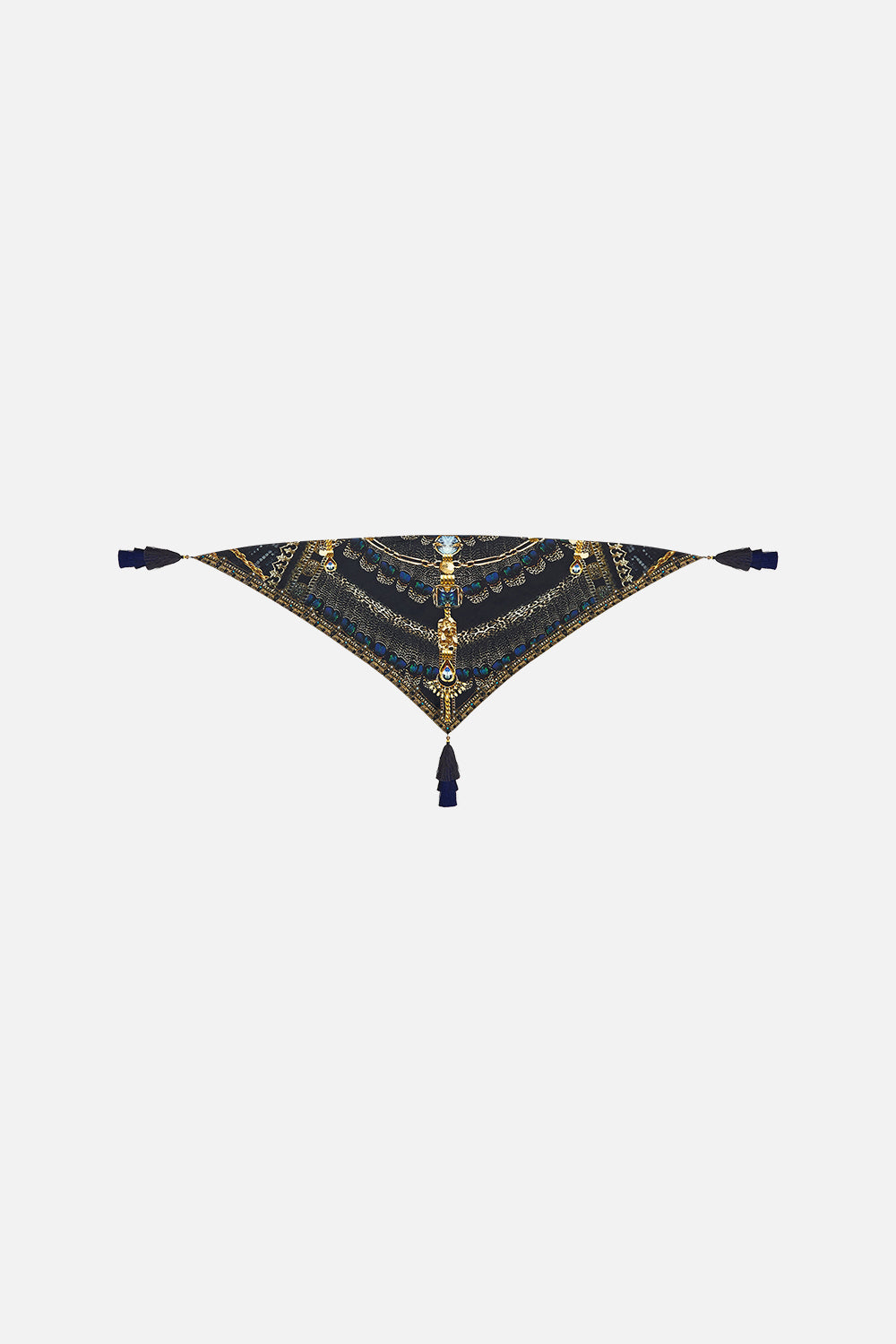 TRIANGLE SCARF WITH TASSELS SONG OF THE SOLSTICE