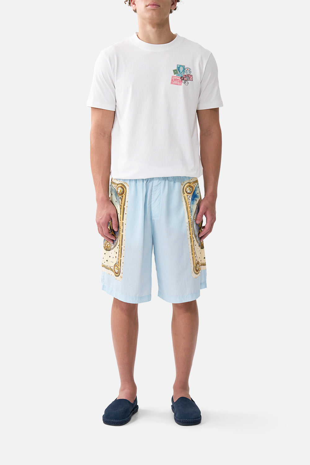 BAGGY LONG WALK SHORT WITH ELASTIC WAIST HOUSE OF HOROSCOPES