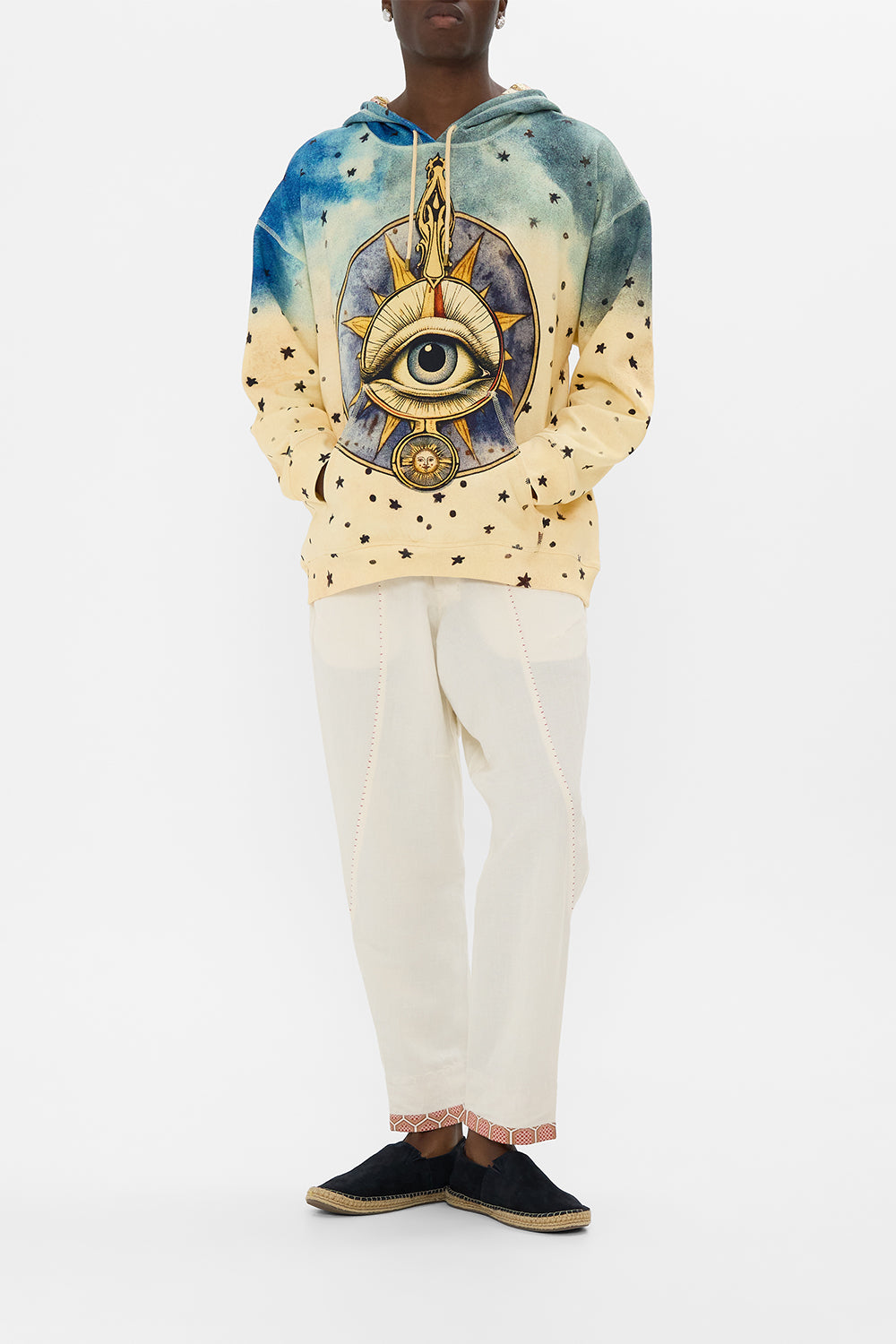 RELAXED FIT OVERSIZED HOODIE W KANGA POCKET HOUSE OF HOROSCOPES