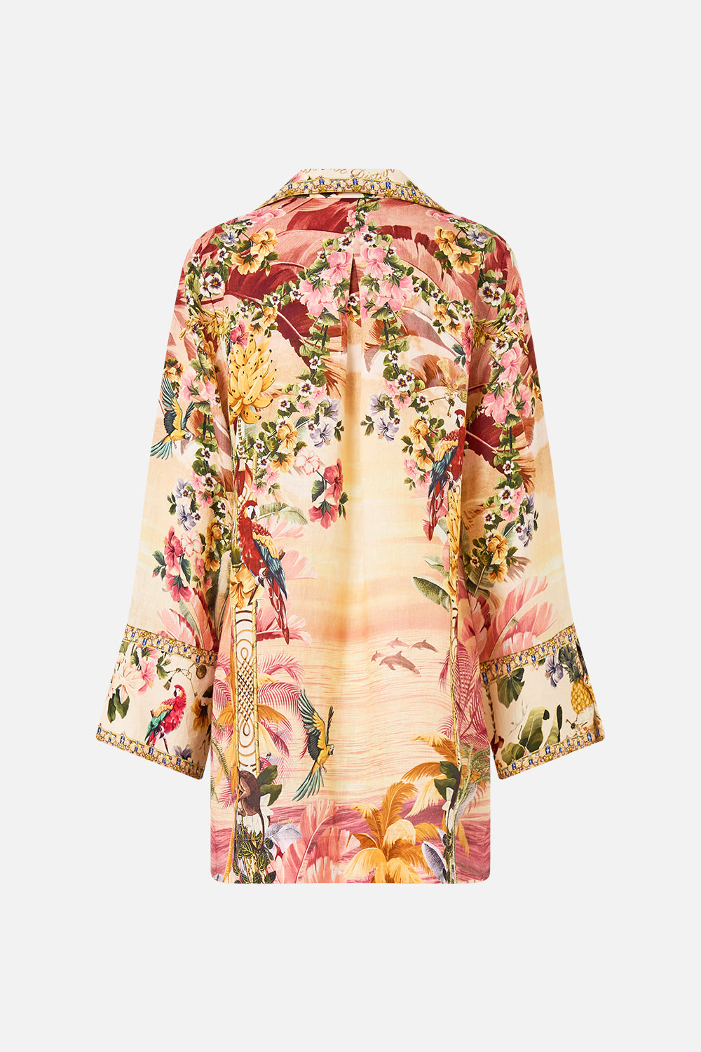 LONG SLEEVE TUNIC DRESS WELCOME TO THE WHITE LOTUS