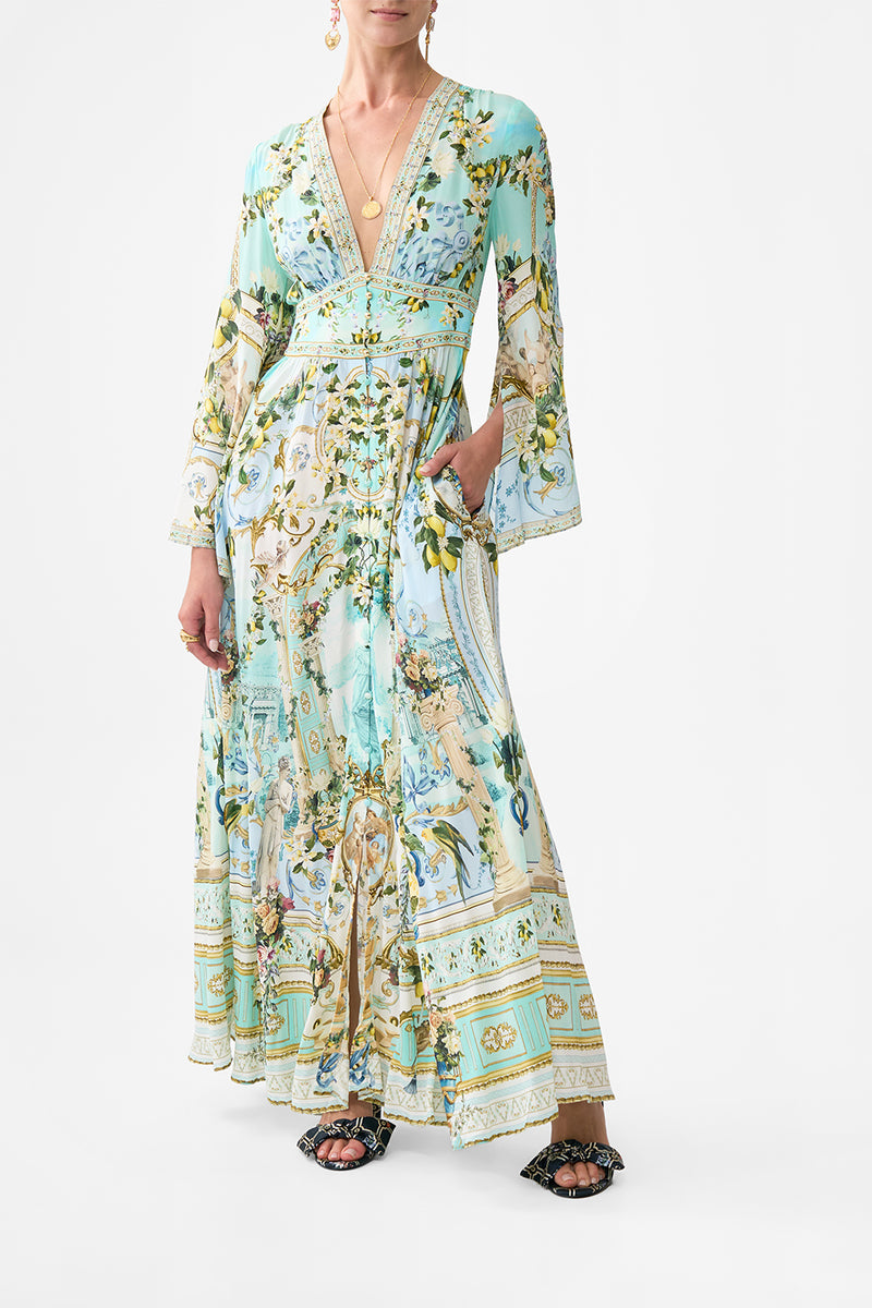 PUFF SLEEVE SHIRT DRESS VENUS ON A VESPA
