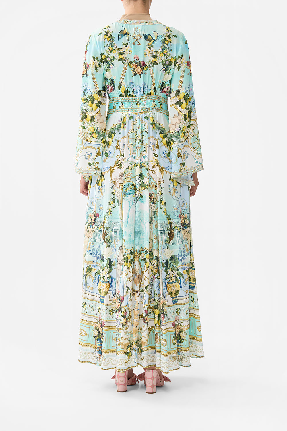 KIMONO SLEEVE DRESS WITH SHIRRING DETAIL VENUS ON A VESPA