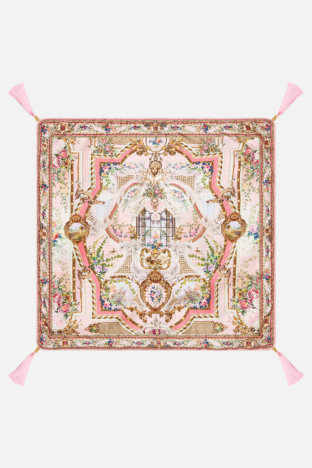 CAMILLA Small Square Cushion in Lisbon Lullaby print