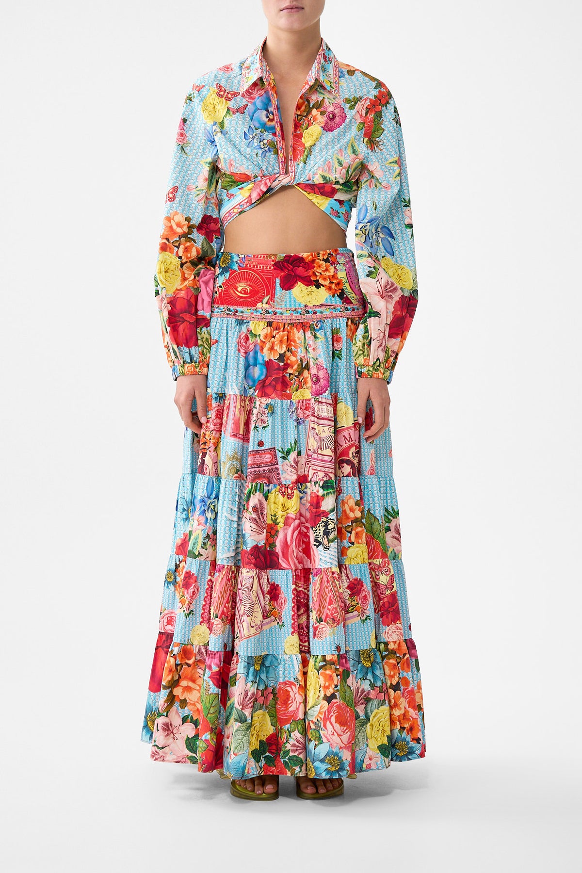 JERSEY SPLICED TIERED SKIRT PAPERS AND CURIOUS CAPERS