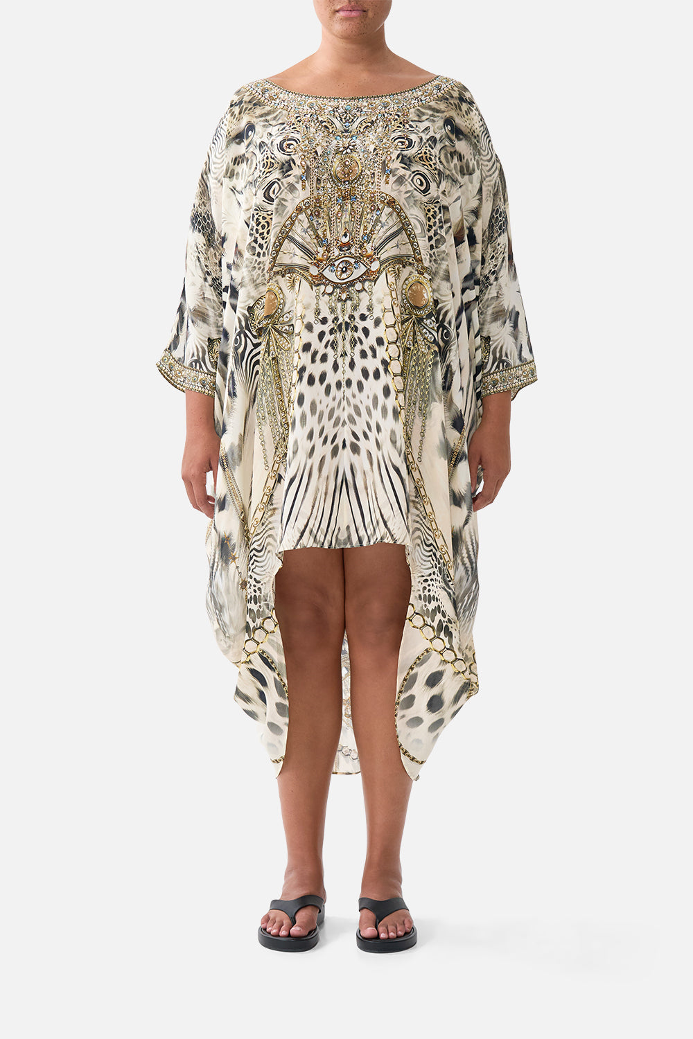 SCOOP BACK HEM DRESS LADY LIONHEART