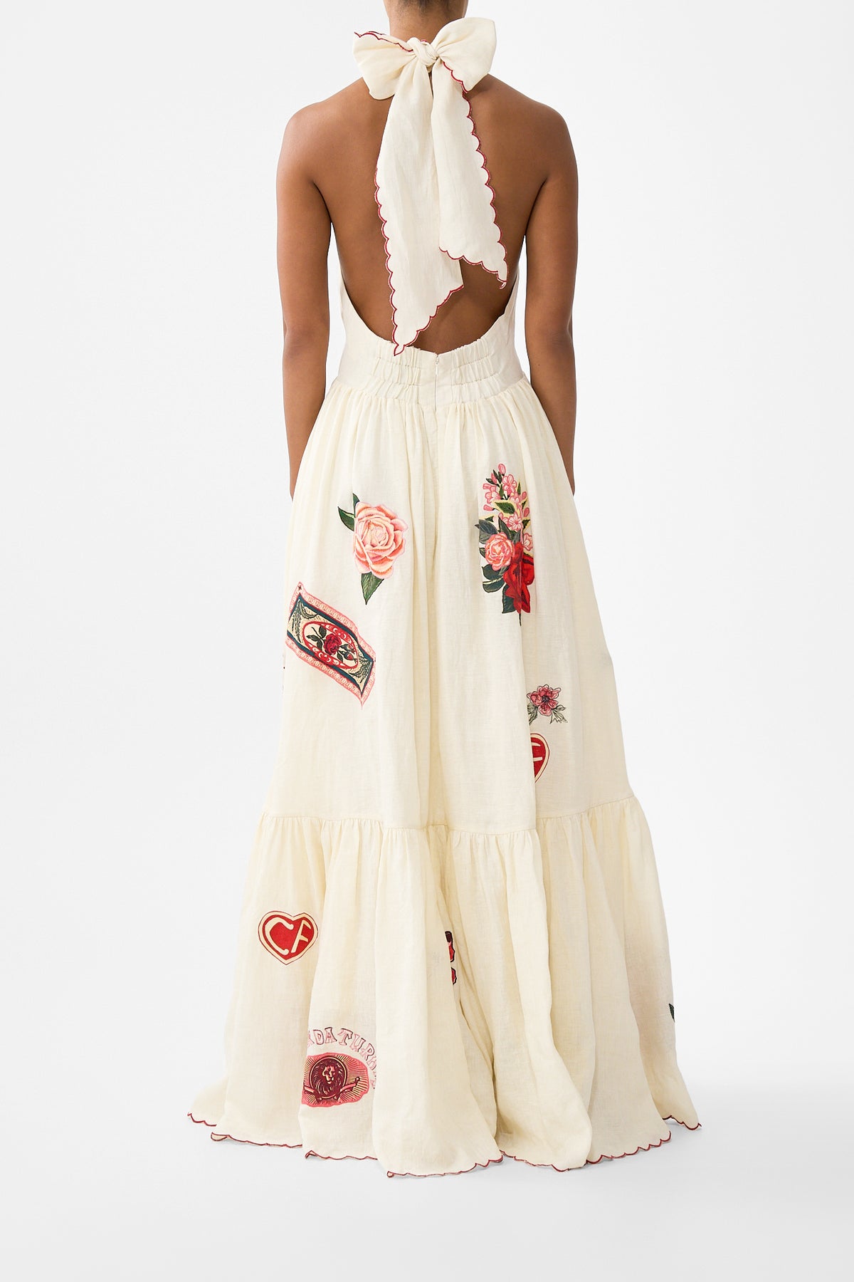 RUFFLE HEM HALTER DRESS HIGH CLASS HOOKAH