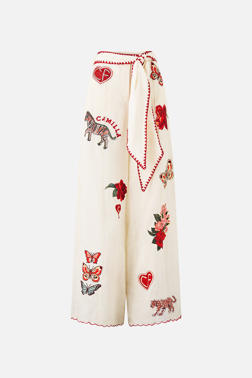 SCARF BELT WIDE LEG PANT HIGH CLASS HOOKAH