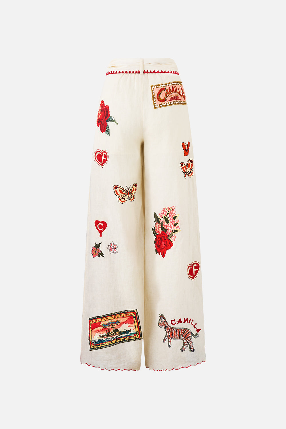 SCARF BELT WIDE LEG PANT HIGH CLASS HOOKAH