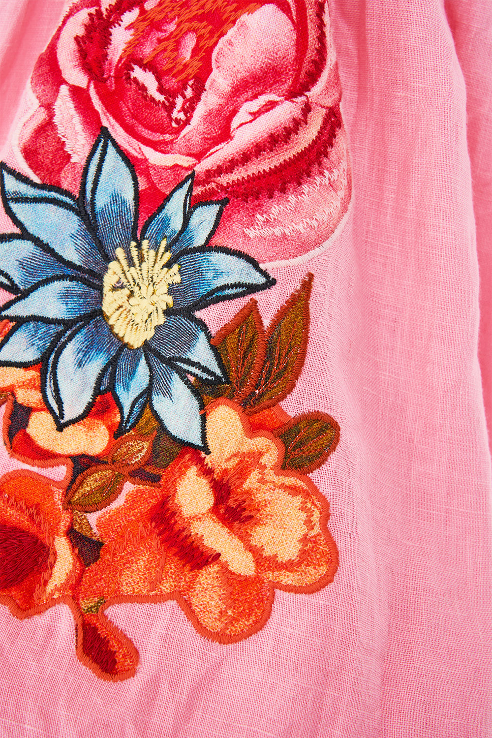 TIE FRONT PUFF SLEEVE TOP COLLAGE KINGDOM