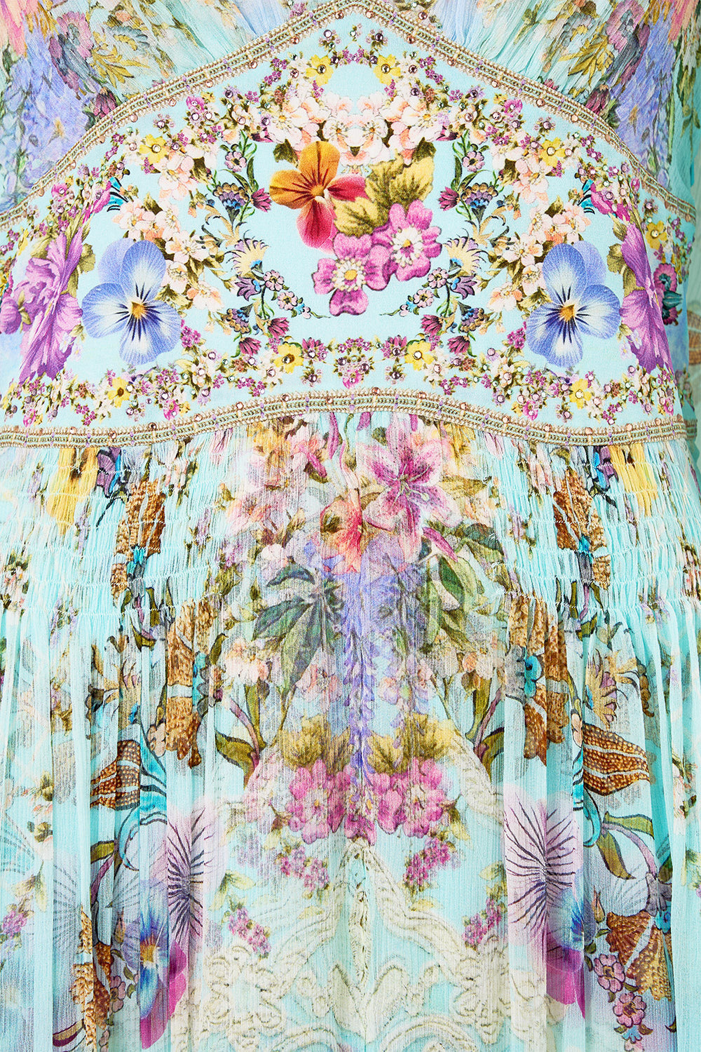 FLARED SLEEVE DRESS BAZAAR BLOOMS