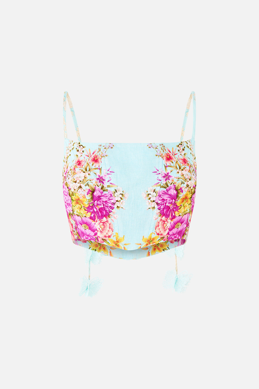 CORSET CROP TOP BAZAAR BLOOMS