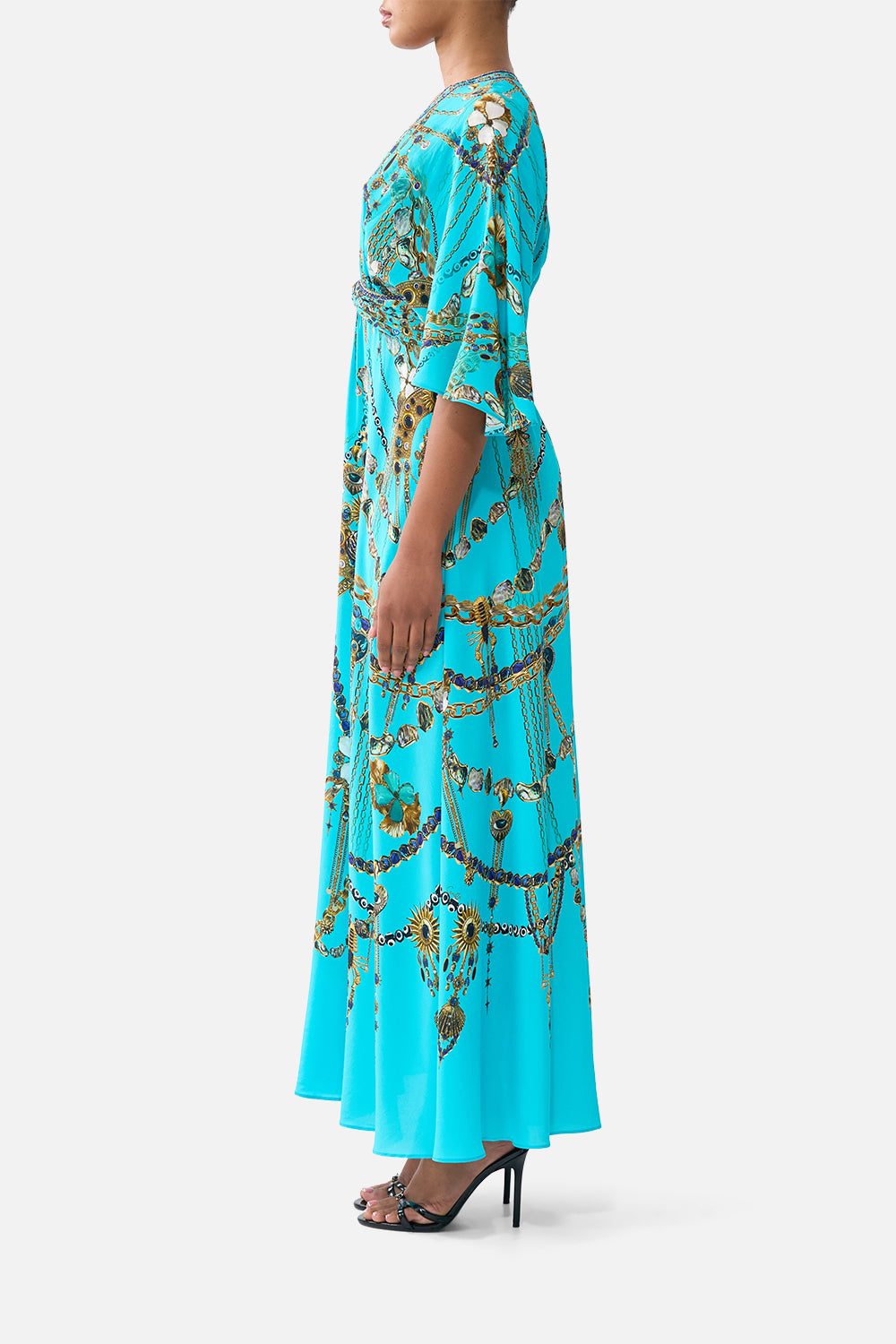 TWIST FRONT WAISTED DRESS TOTEMS AND TREASURES