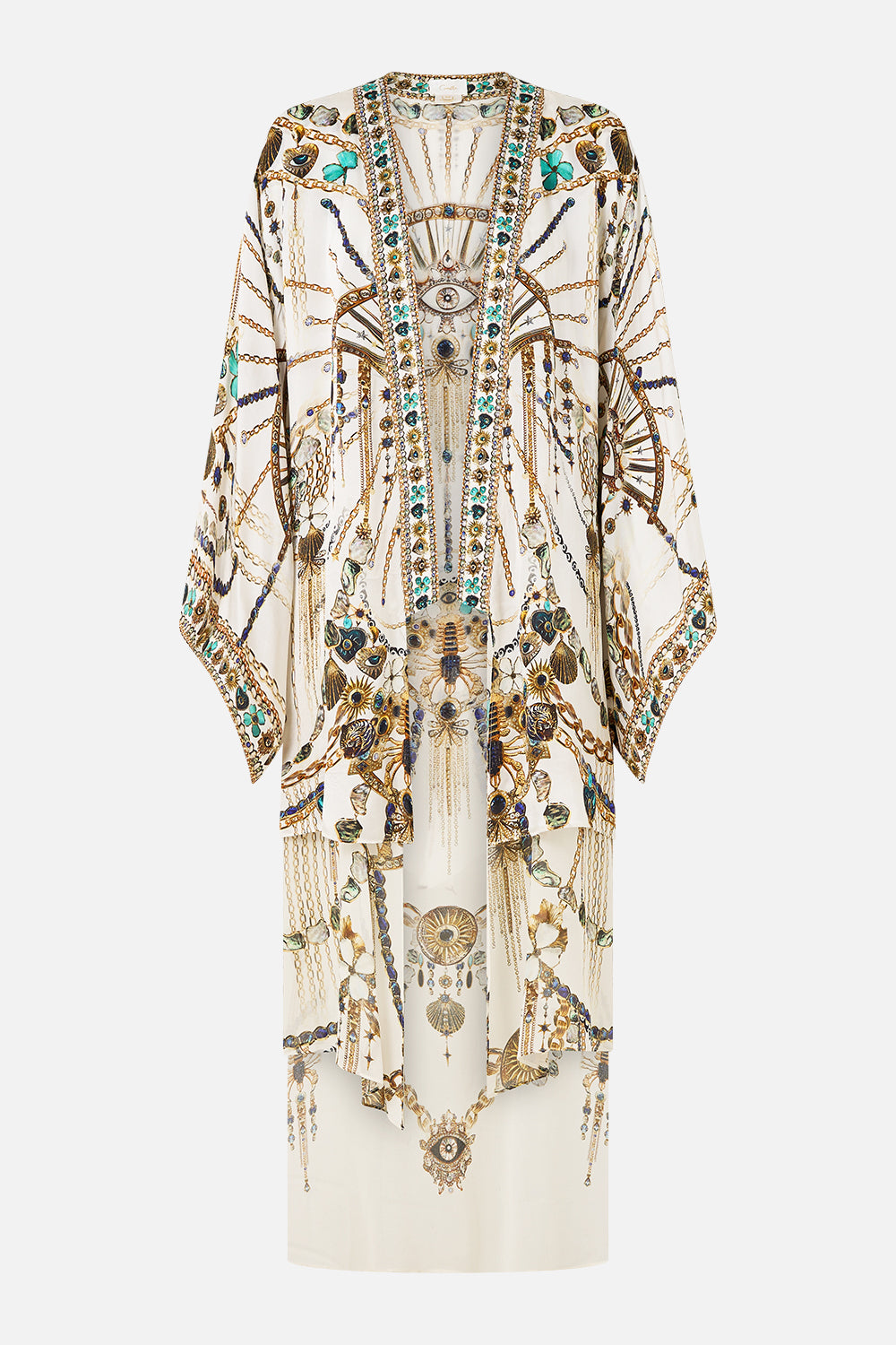 KIMONO WITH LONG UNDERLAYER CHAIN GANG