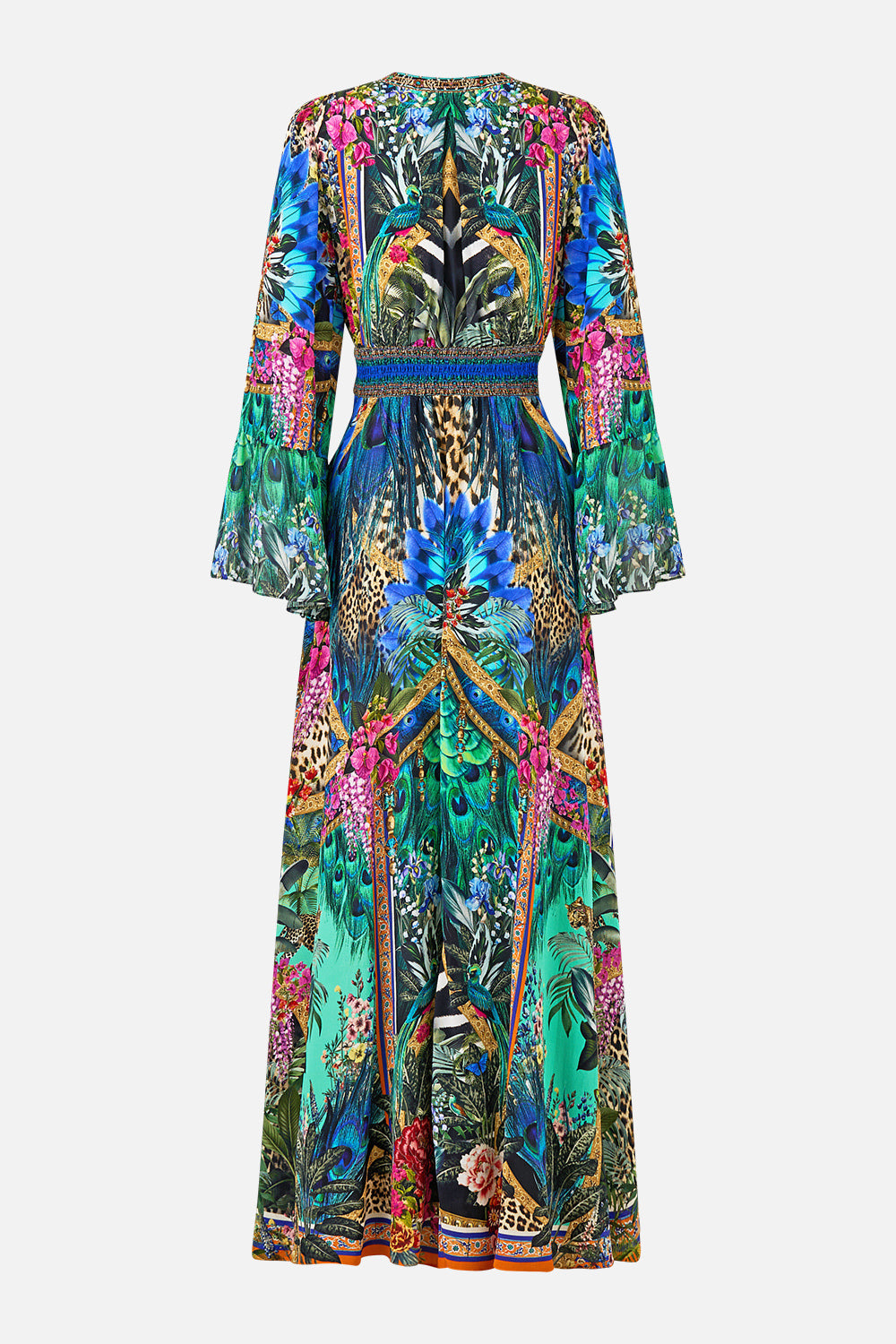 SHAPED WAISTBAND DRESS WITH RUFFLE SLEEVE ANIMAL ALCHEMY