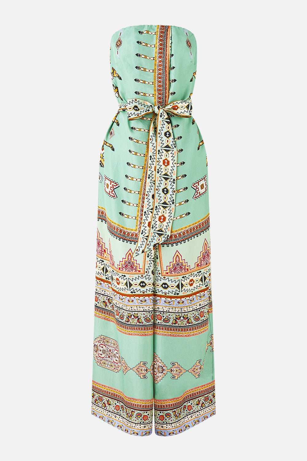 FRONT PLEAT STRAPLESS JUMPSUIT LEGEND HAS IT