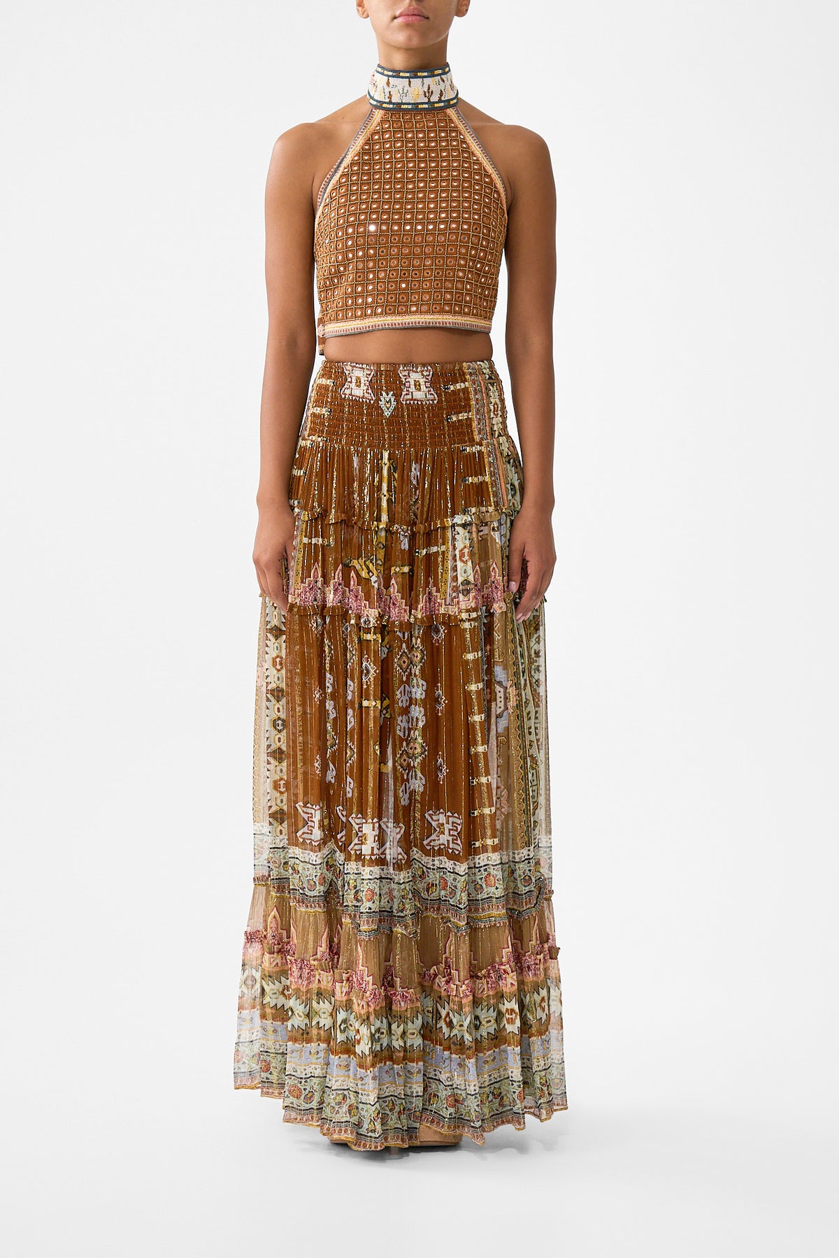 HALTER TIE BACK TOP FABRIC OF TIME