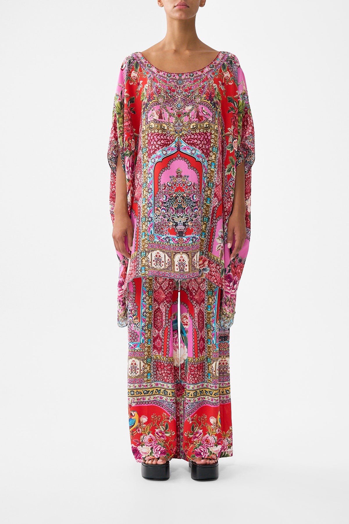 SHORT ROUND NECK KAFTAN HEIRLOOM EMPIRE