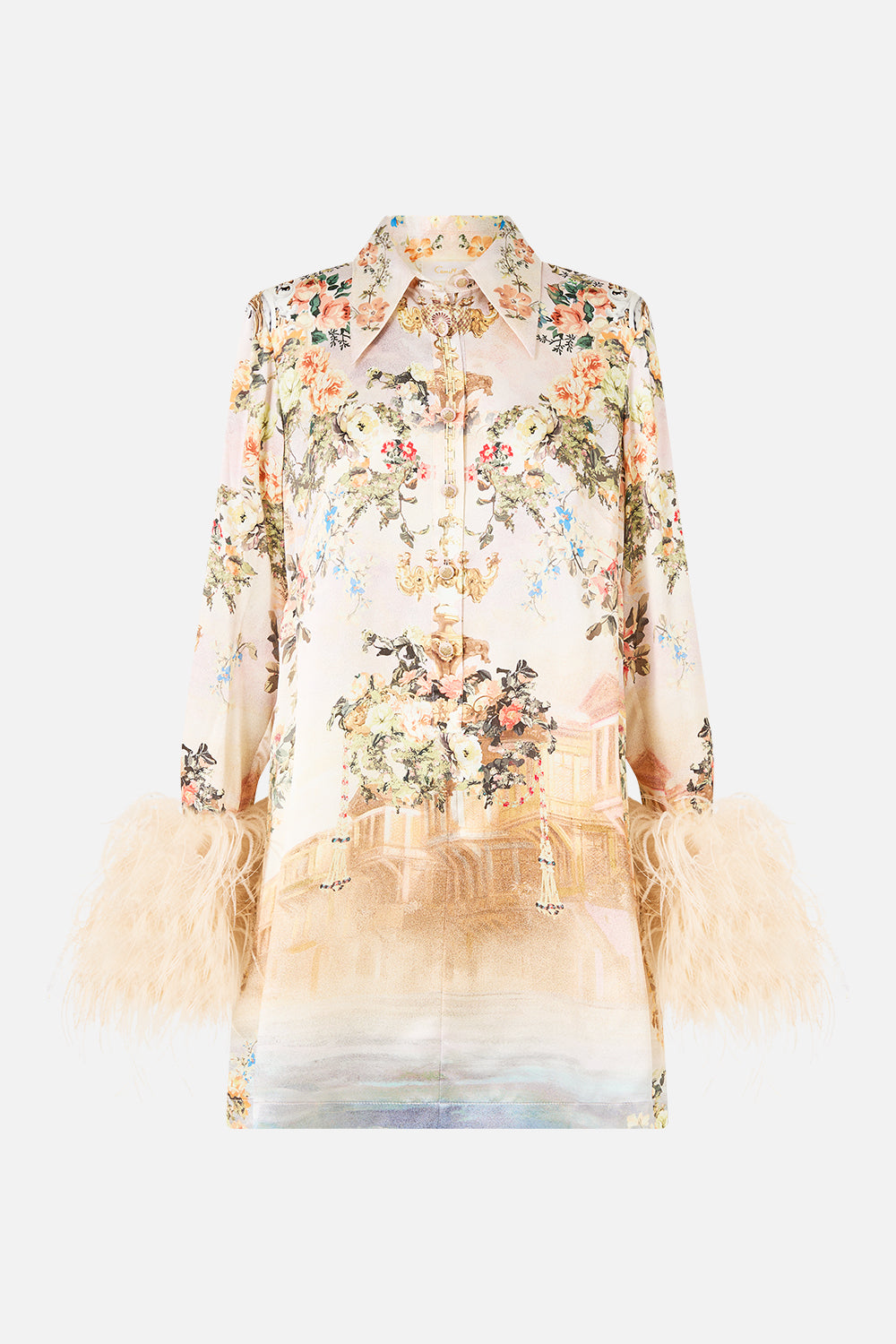 MINI SHIRT DRESS WITH FEATHERS TWILIGHT IN ISTANBUL