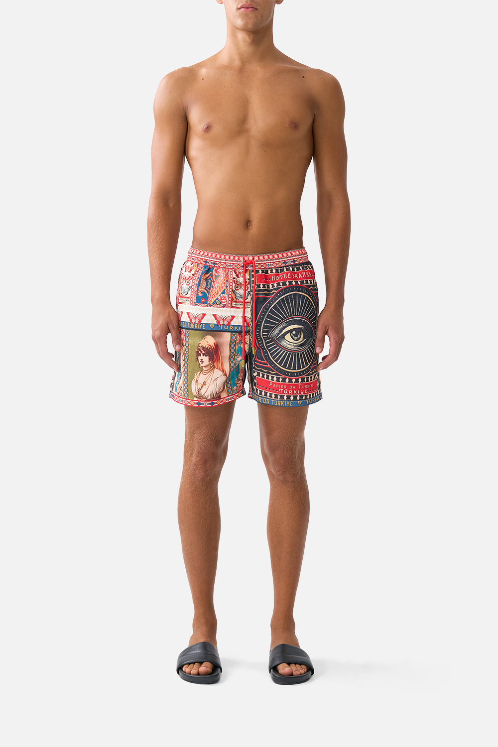 MID LENGTH BOARDSHORT WITH ELASTIC WAIST HIGH CLASS HOOKAH