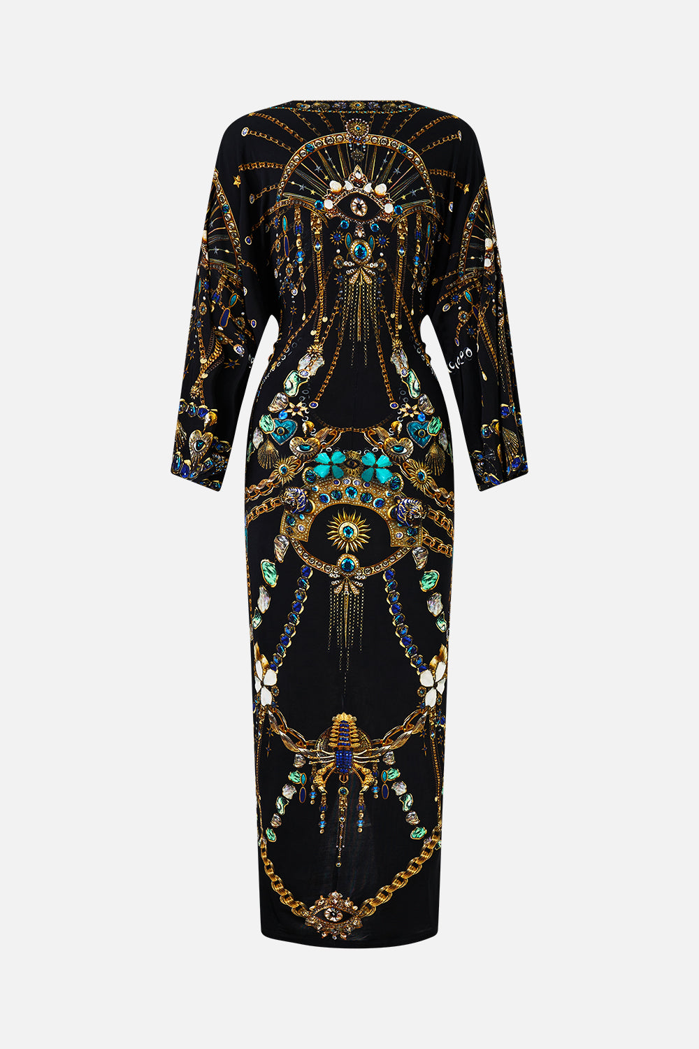 LONG SPLIT FRONT TWIST DRESS AMULETS AND ALCHEMY