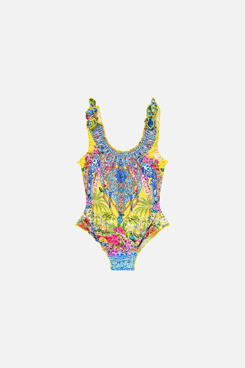 Sultanahmet Summer Kids Babylocked One Piece With Tie Shoulder ...