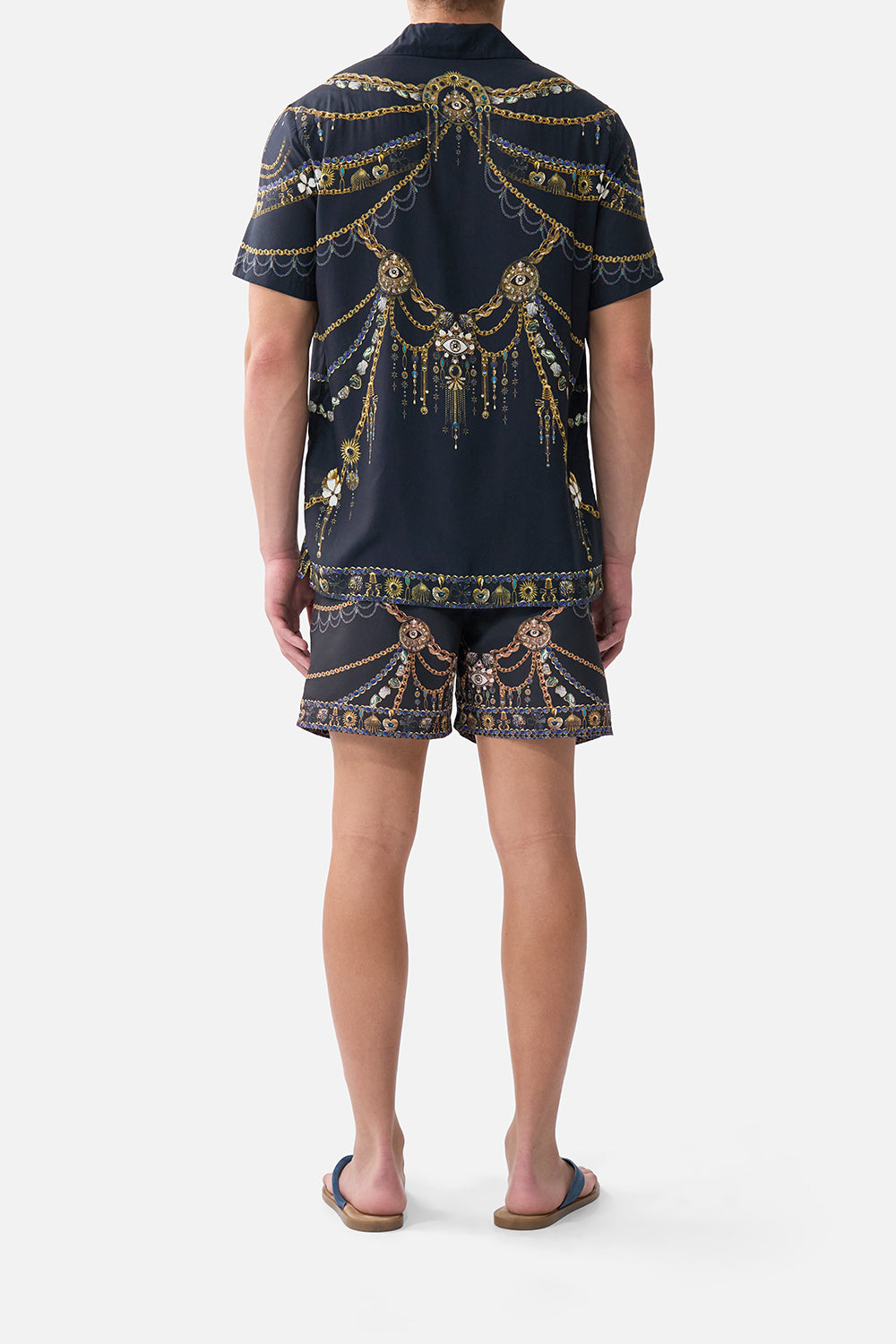 SHORT SLEEVE CAMP COLLARED SHIRT AMULETS AND ALCHEMY