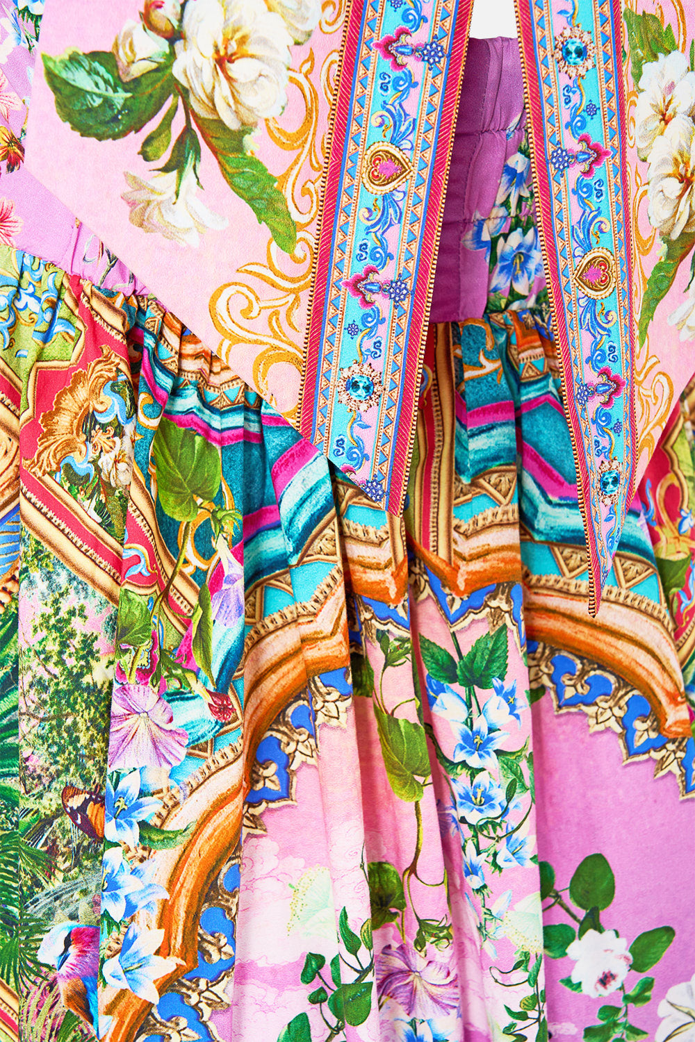 RUFFLE HEM HALTER DRESS TURKISH DELIGHT