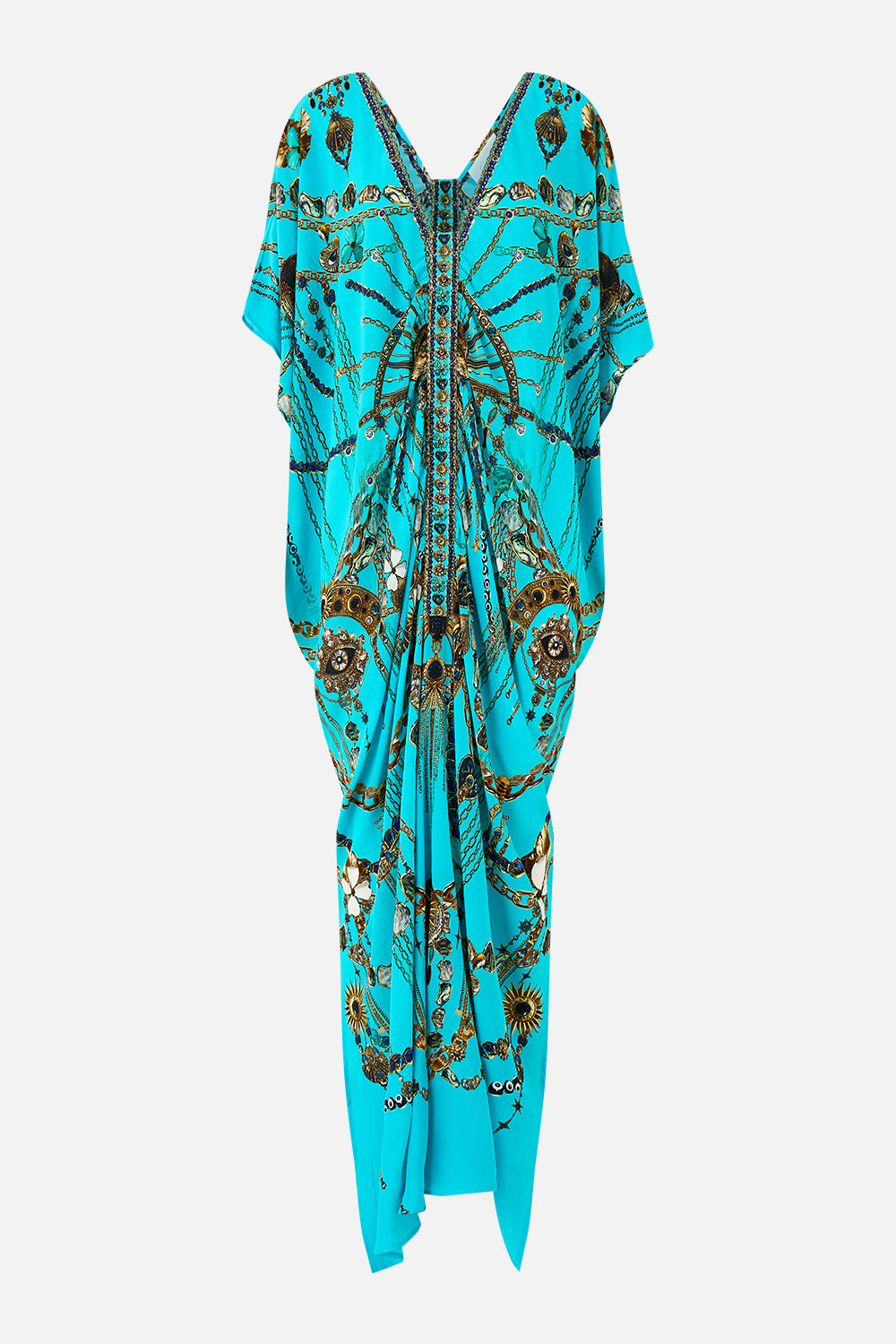 KAFTAN WITH FRONT TAB DETAIL TOTEMS AND TREASURES