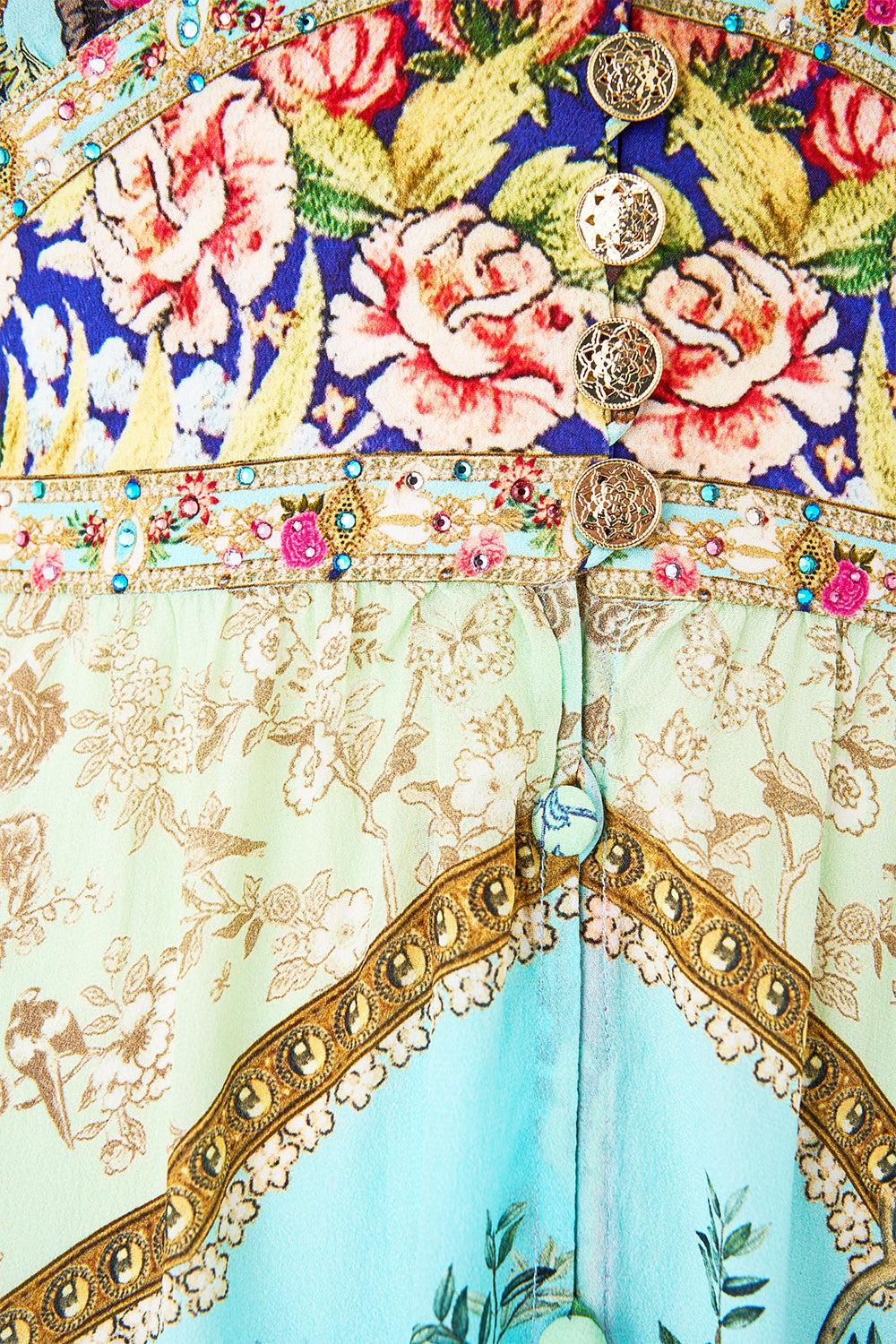 BUTTON DRESS WITH SHAPED WAISTBAND SULTANS AND QUEENS