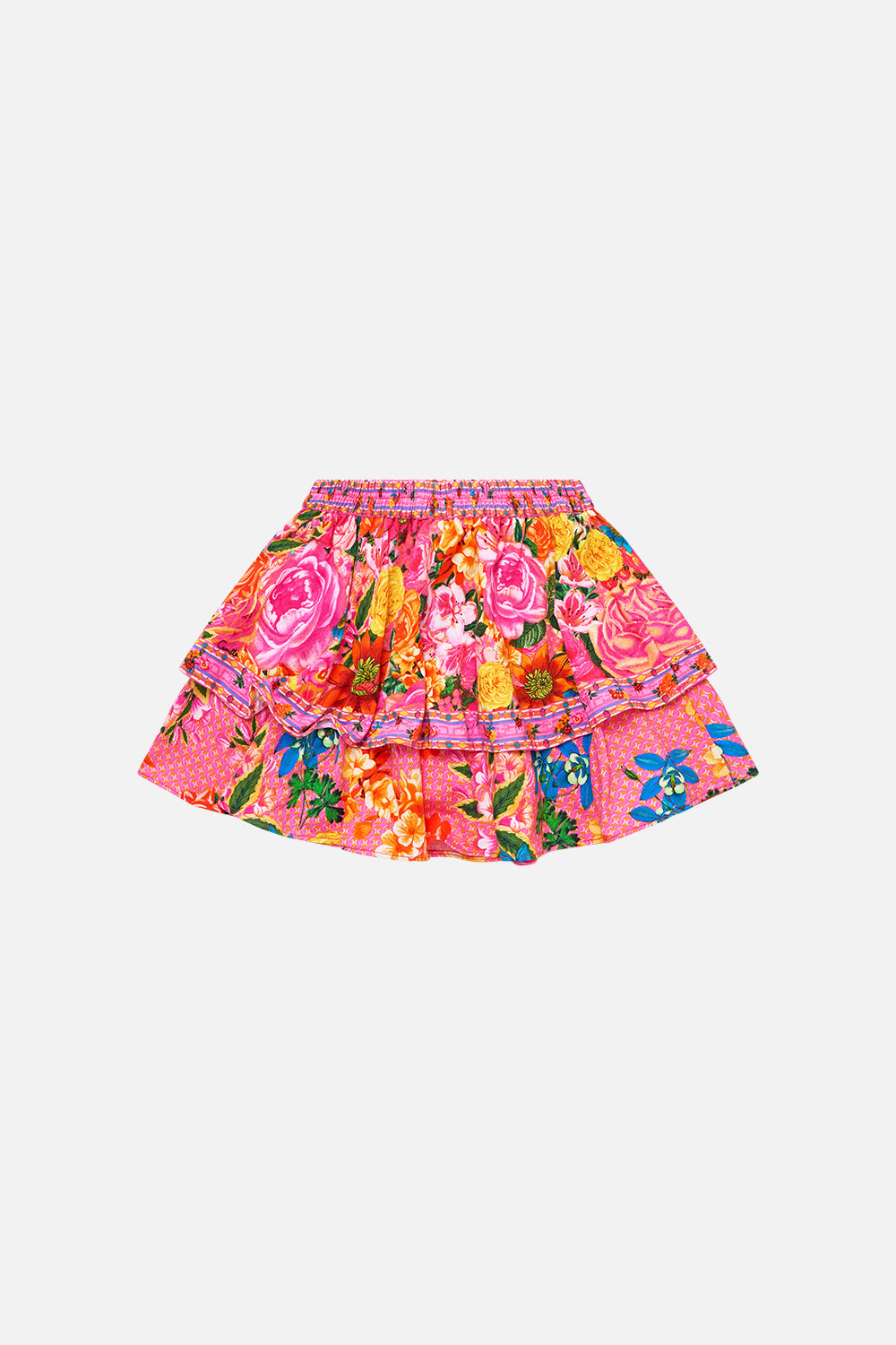KIDS LAYERED MINI SKIRT WITH ELASTIC BACK ILLUSTRATION NATION