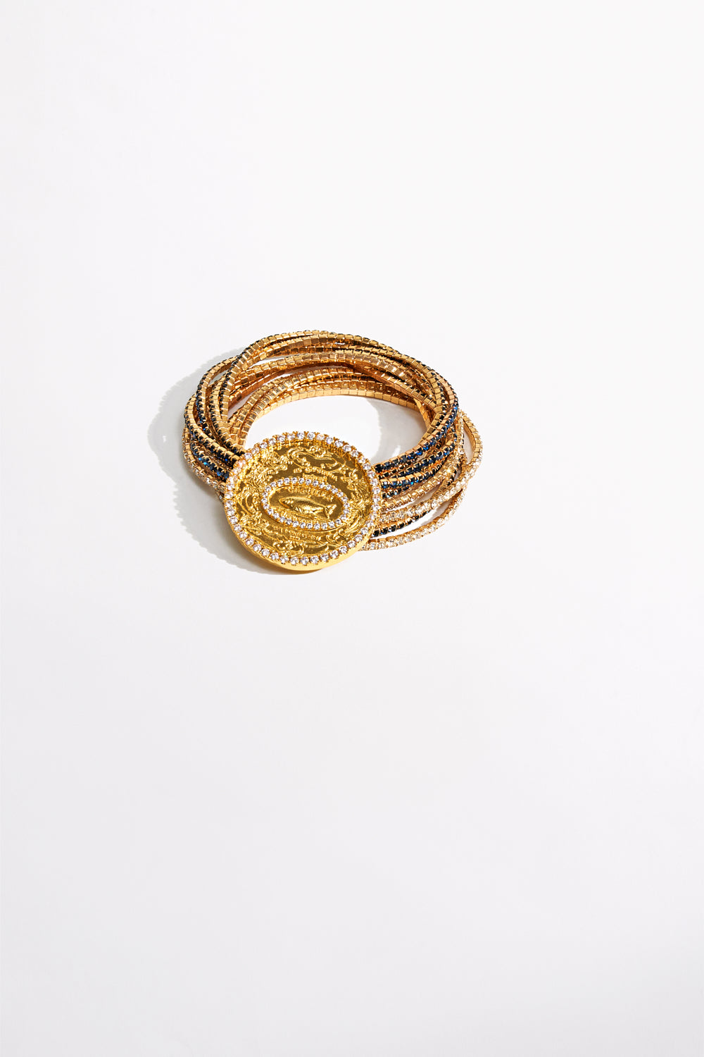 CAMILLA Gypset Glitterati Stretch Bracelet in Gold print