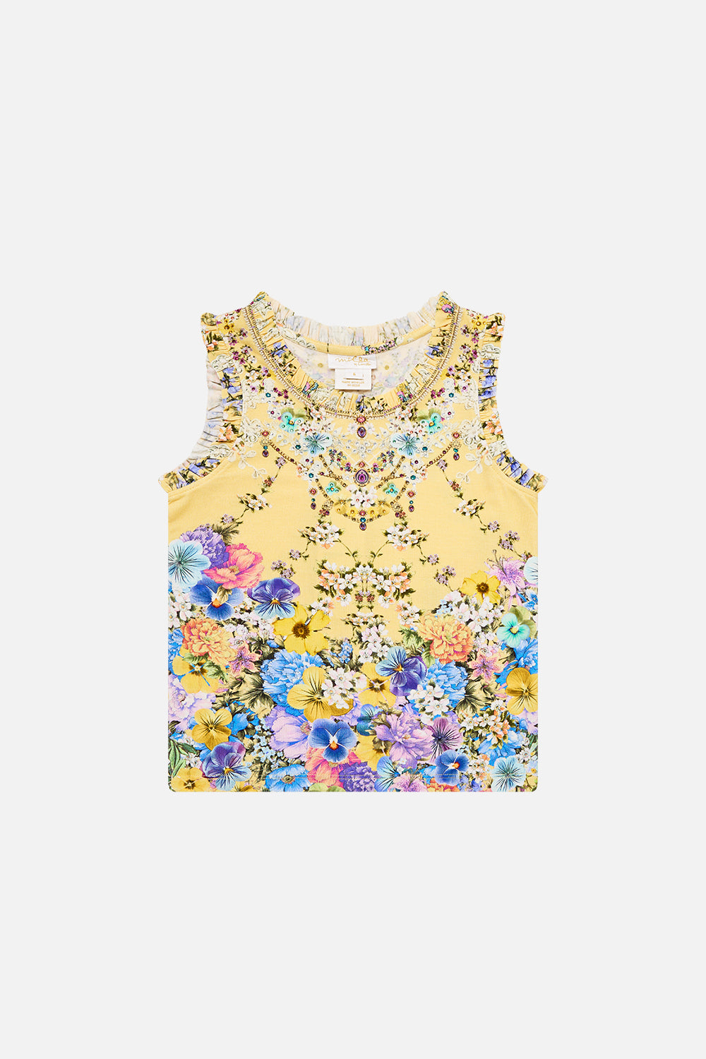 KIDS TANK TOP WITH FRILL EDGE DARLING BUDS