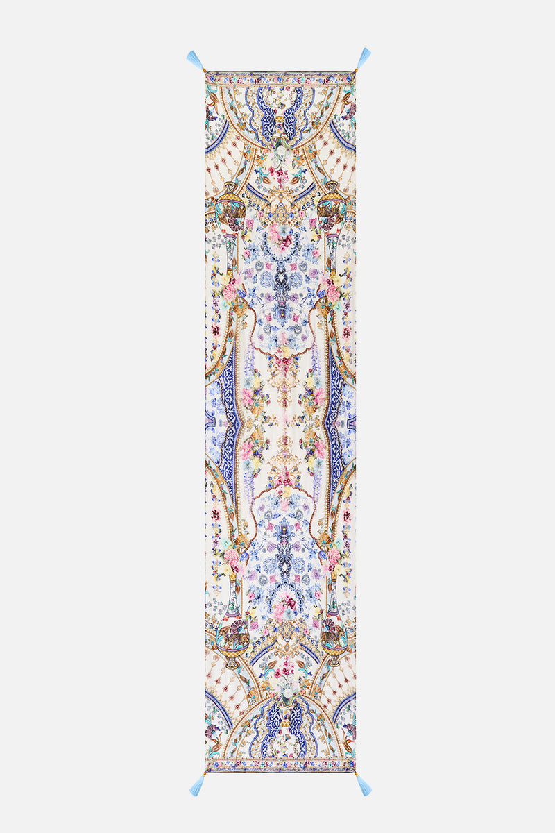 LONG SILK CRINKLE CHIFFON SCARF ARANJUEZ ANIMALIA