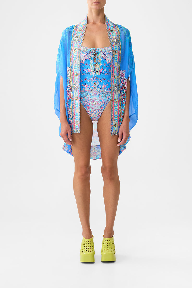 OPEN FRONT CARDI CAPE HEARTBEATS DRUMBEATS main image 1