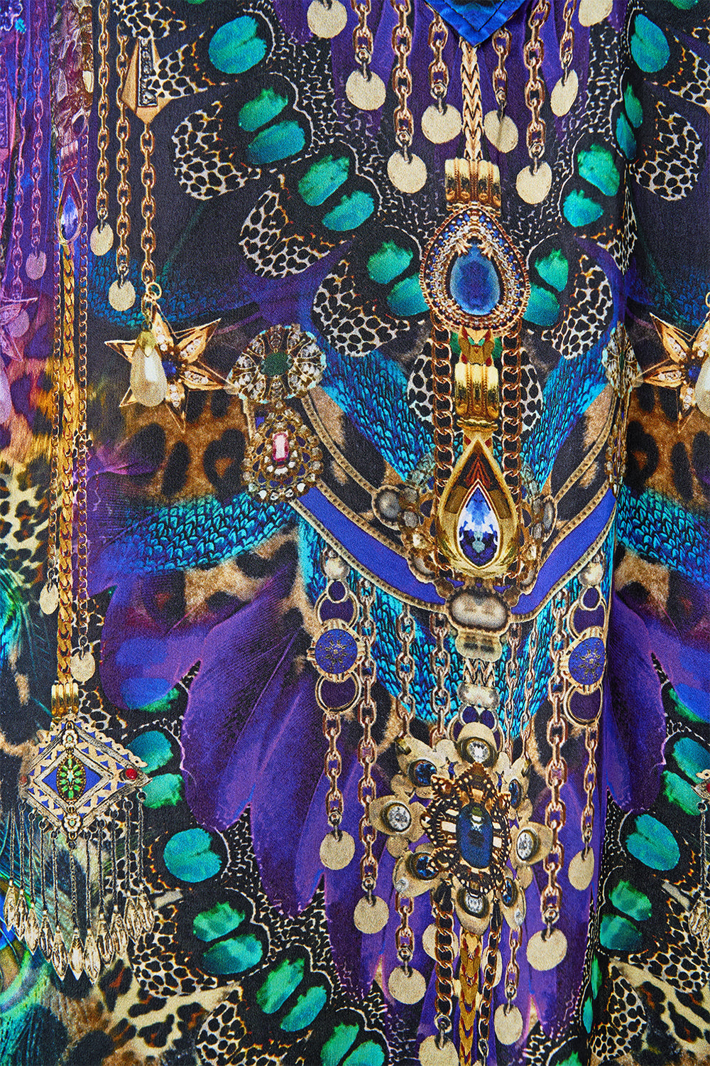 DEEP V NECK HARDWARE SHORT KAFTAN COSMIC ZOOLOGY