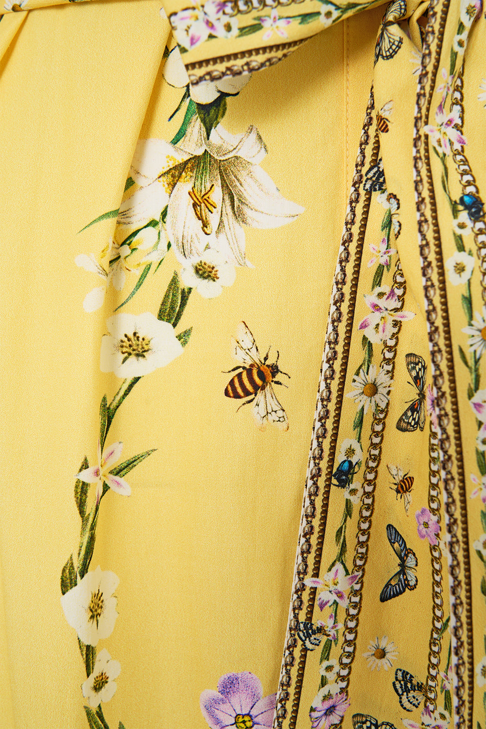 The CAMILLA Tiered Shirt Dress With Short Sleeve in our Daisy Chains print.