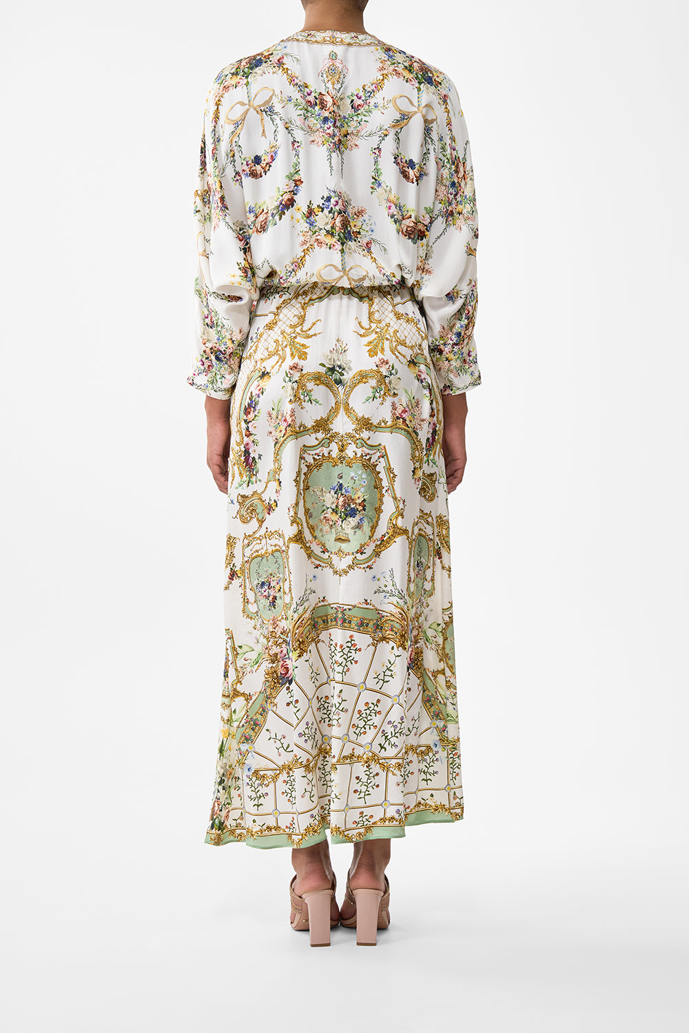 The CAMILLA Twist Front Batwing Dress in our Dressing Room Drama print.