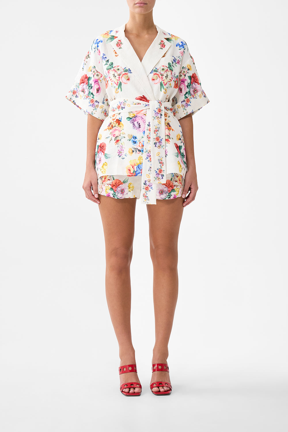 DOUBLE BREASTED SHORT SLEEVE JACKET I LEFT MY HEART IN GRANADA