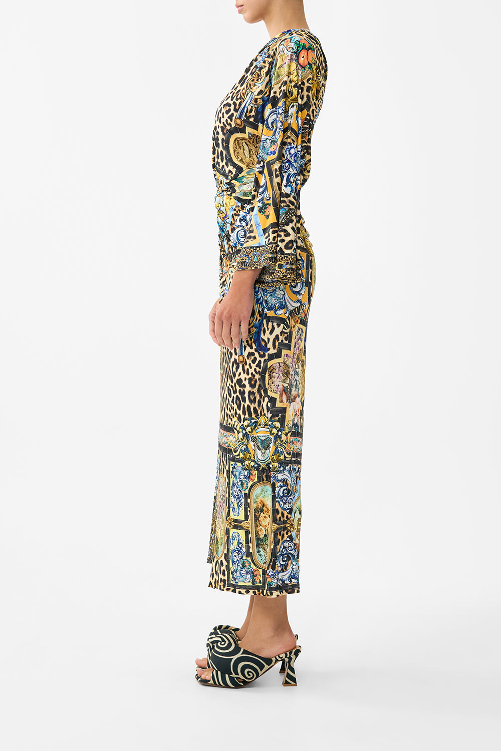 ONE SHOULDER JERSEY DRESS SEVILLIAN STYLE