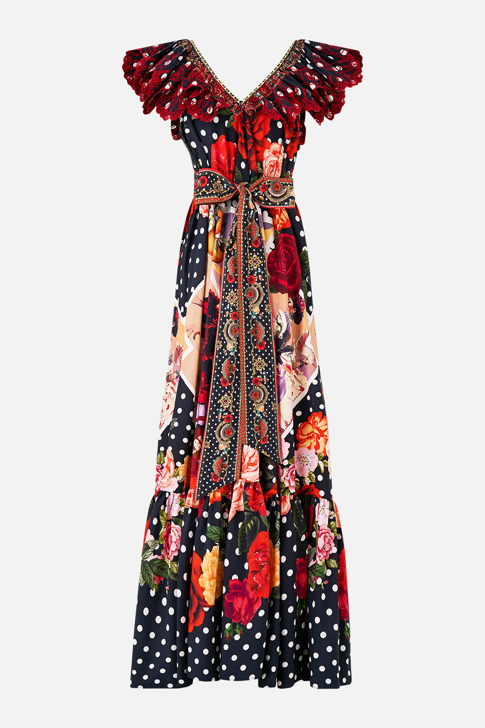 FRILL NECK DRESS WITH HARDWARE DAUGHTERS OF DUENDE