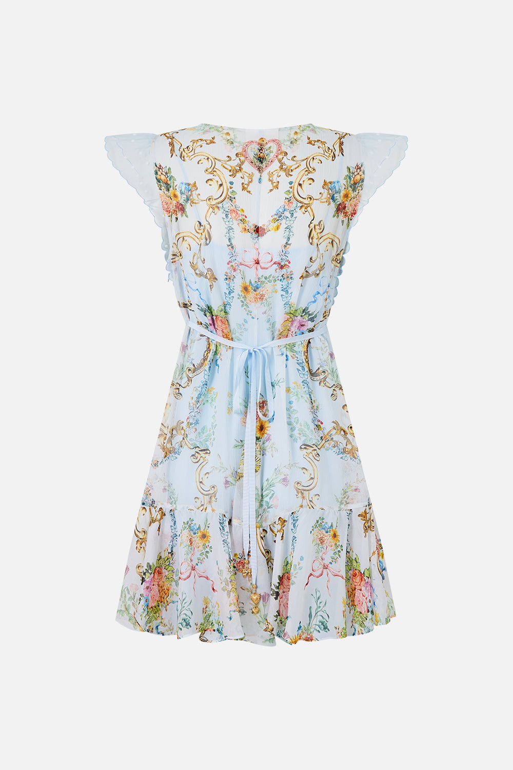 RUFFLE SLEEVE SHORT DRESS SEVILLE SWEETHEART