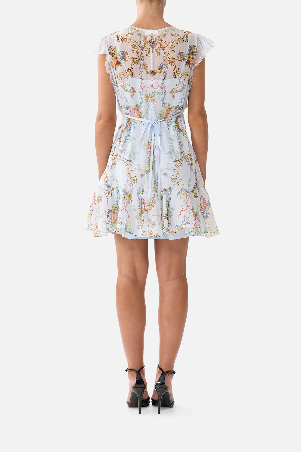 RUFFLE SLEEVE SHORT DRESS SEVILLE SWEETHEART