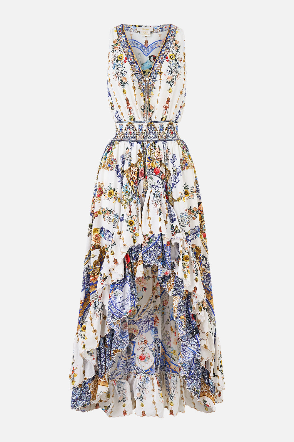 V NECKLINE HIGH LOW DRESS THE POTTERY PARLOUR