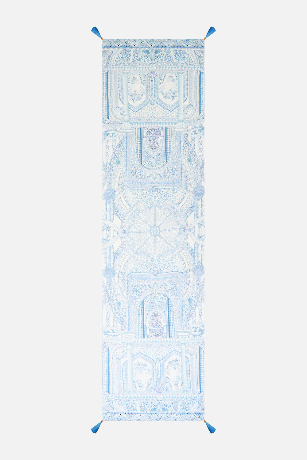 LONG SILK CRINKLE CHIFFON SCARF THE HUM OF THE ALHAMBRA