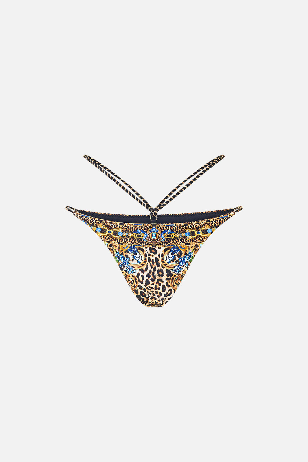 MULTI STRAP BIKINI BOTTOM WITH RING TRIMS SEVILLIAN STYLE